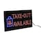 Alpine Industries 19 in W x 10 in H LED Rectangular Take-Out Available Sign with Two Display Modes, PK2 ALP497-15-2pk - alternate 6